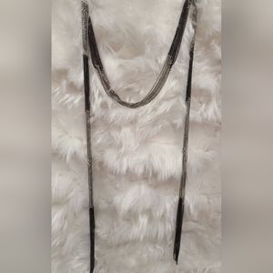 Long‎ 2 silver shade necklace
